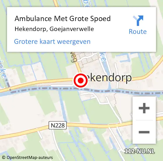 Locatie op kaart van de 112 melding: Ambulance Met Grote Spoed Naar Hekendorp, Goejanverwelle op 9 juni 2018 17:54