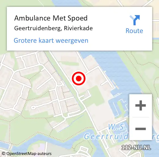 Locatie op kaart van de 112 melding: Ambulance Met Spoed Naar Geertruidenberg, Rivierkade op 9 juni 2018 20:12