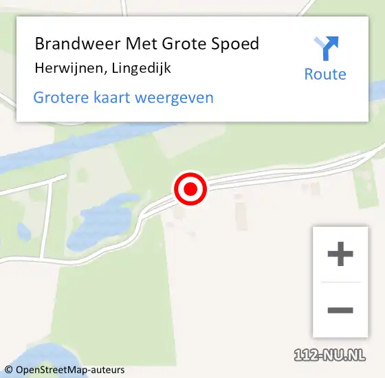 Locatie op kaart van de 112 melding: Brandweer Met Grote Spoed Naar Herwijnen, Lingedijk op 9 juni 2018 22:20