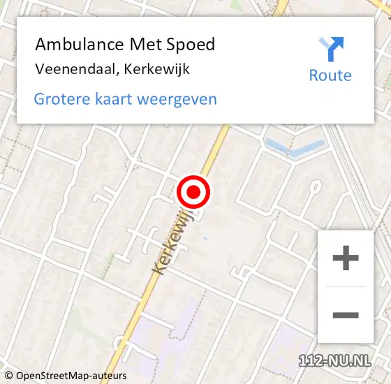 Locatie op kaart van de 112 melding: Ambulance Met Spoed Naar Veenendaal, Kerkewijk op 9 juni 2018 23:30