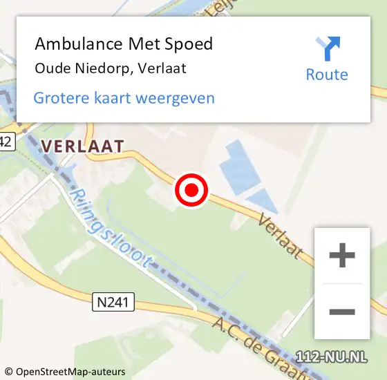 Locatie op kaart van de 112 melding: Ambulance Met Spoed Naar Oude Niedorp, Verlaat op 10 juni 2018 17:18