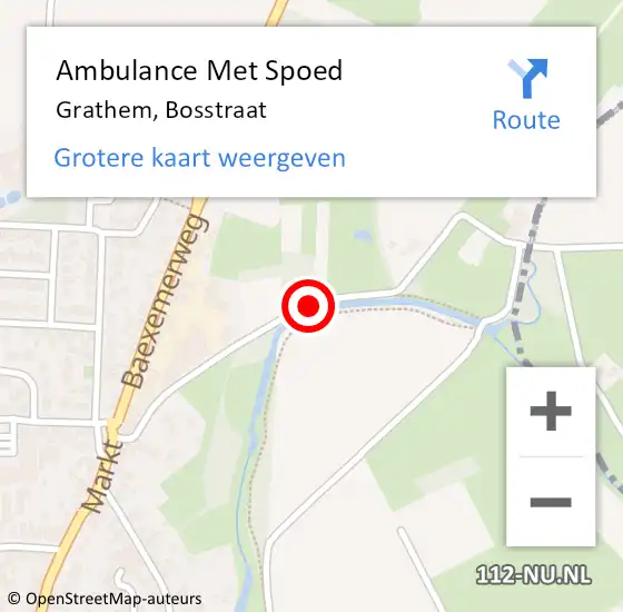 Locatie op kaart van de 112 melding: Ambulance Met Spoed Naar Grathem, Bosstraat op 10 juni 2018 17:25
