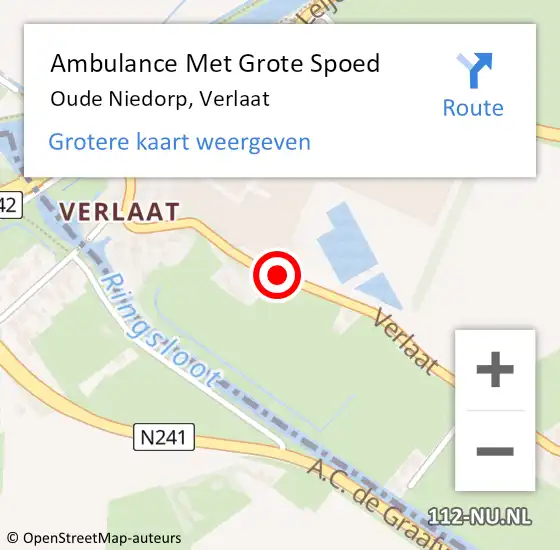 Locatie op kaart van de 112 melding: Ambulance Met Grote Spoed Naar Oude Niedorp, Verlaat op 10 juni 2018 17:27