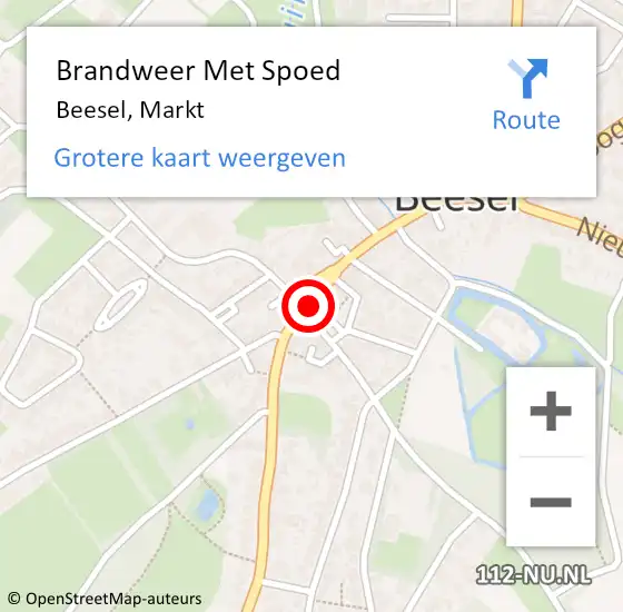 Locatie op kaart van de 112 melding: Brandweer Met Spoed Naar Beesel, Markt op 10 juni 2018 23:33