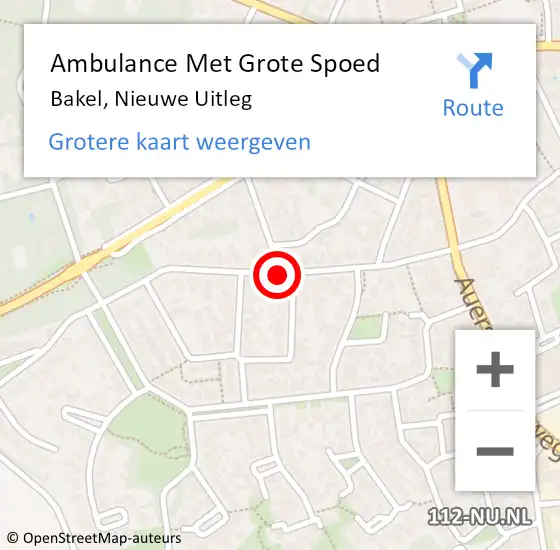 Locatie op kaart van de 112 melding: Ambulance Met Grote Spoed Naar Bakel, Nieuwe Uitleg op 10 juni 2018 23:40