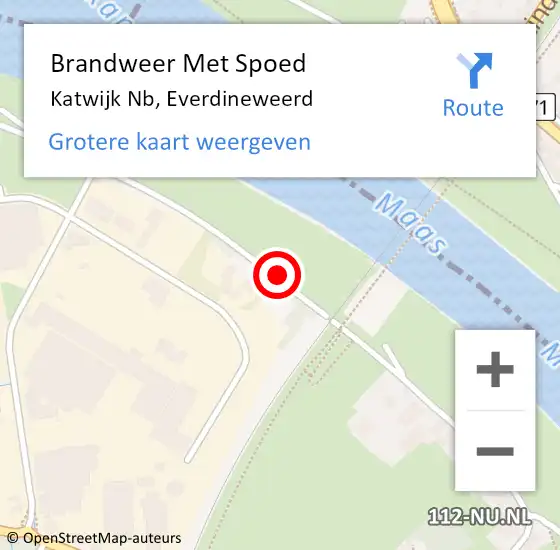 Locatie op kaart van de 112 melding: Brandweer Met Spoed Naar Katwijk Nb, Everdineweerd op 11 juni 2018 02:00