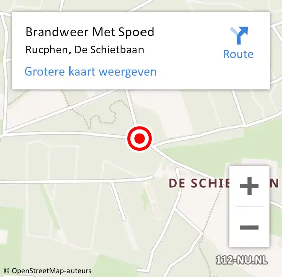 Locatie op kaart van de 112 melding: Brandweer Met Spoed Naar Rucphen, De Schietbaan op 11 juni 2018 13:40