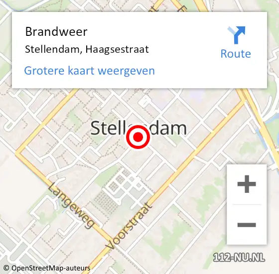 Locatie op kaart van de 112 melding: Brandweer Stellendam, Haagsestraat op 11 juni 2018 20:09