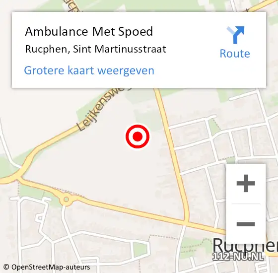 Locatie op kaart van de 112 melding: Ambulance Met Spoed Naar Rucphen, Sint Martinusstraat op 12 juni 2018 09:52