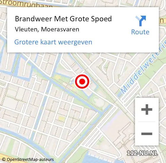 Locatie op kaart van de 112 melding: Brandweer Met Grote Spoed Naar Vleuten, Moerasvaren op 12 juni 2018 09:58