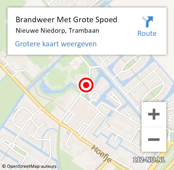 Locatie op kaart van de 112 melding: Brandweer Met Grote Spoed Naar Nieuwe Niedorp, Trambaan op 12 juni 2018 12:23