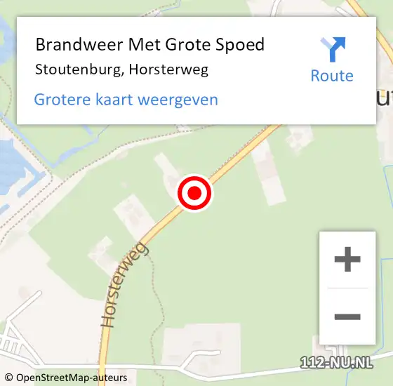 Locatie op kaart van de 112 melding: Brandweer Met Grote Spoed Naar Stoutenburg, Horsterweg op 13 juni 2018 16:18