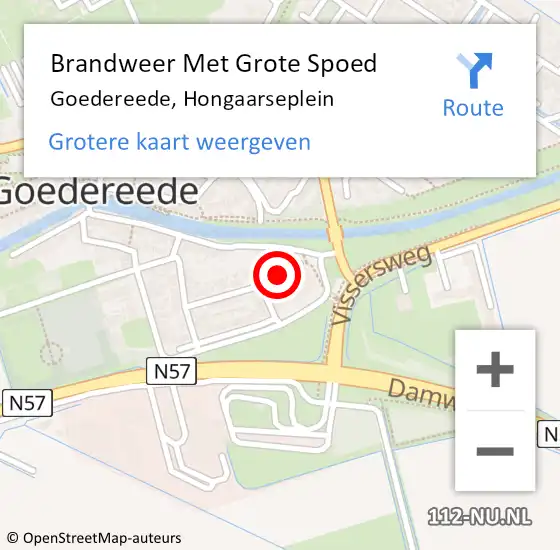 Locatie op kaart van de 112 melding: Brandweer Met Grote Spoed Naar Goedereede, Hongaarseplein op 14 juni 2018 06:21