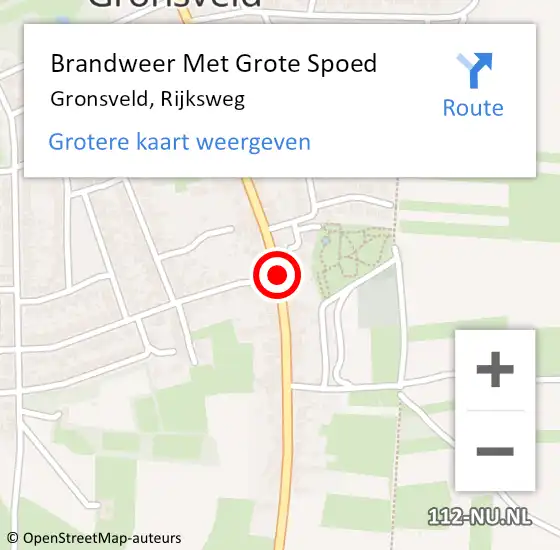 Locatie op kaart van de 112 melding: Brandweer Met Grote Spoed Naar Gronsveld, Rijksweg op 15 juni 2018 09:57