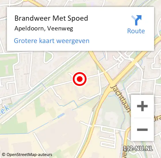 Locatie op kaart van de 112 melding: Brandweer Met Spoed Naar Apeldoorn, Veenweg op 15 juni 2018 12:20