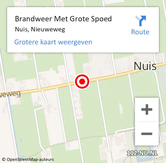 Locatie op kaart van de 112 melding: Brandweer Met Grote Spoed Naar Nuis, Nieuweweg op 15 juni 2018 13:40