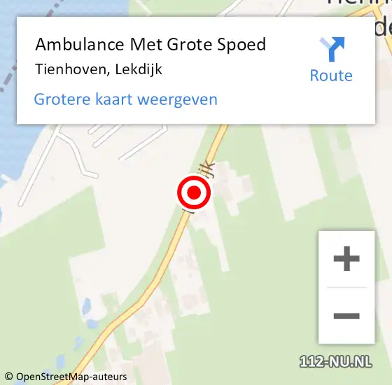 Locatie op kaart van de 112 melding: Ambulance Met Grote Spoed Naar Tienhoven, Lekdijk op 15 juni 2018 23:29