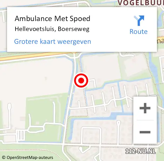 Locatie op kaart van de 112 melding: Ambulance Met Spoed Naar Hellevoetsluis, Boerseweg op 16 juni 2018 12:53