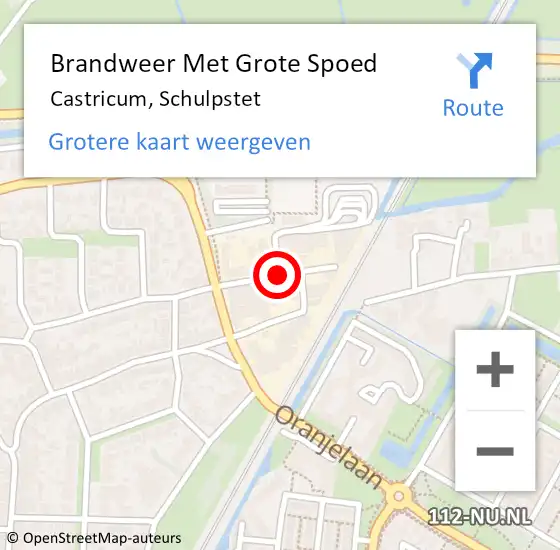 Locatie op kaart van de 112 melding: Brandweer Met Grote Spoed Naar Castricum, Schulpstet op 16 juni 2018 13:51