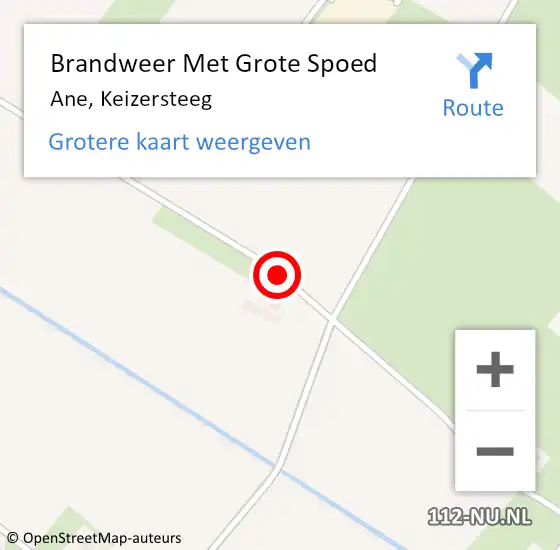 Locatie op kaart van de 112 melding: Brandweer Met Grote Spoed Naar Ane, Keizersteeg op 16 juni 2018 14:11