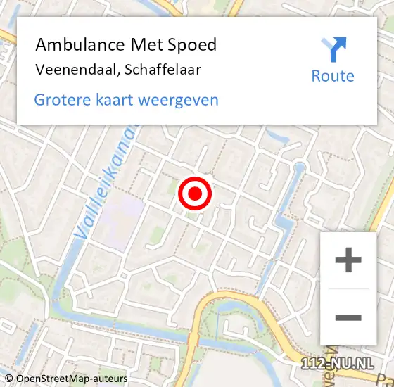 Locatie op kaart van de 112 melding: Ambulance Met Spoed Naar Veenendaal, Schaffelaar op 16 juni 2018 23:52