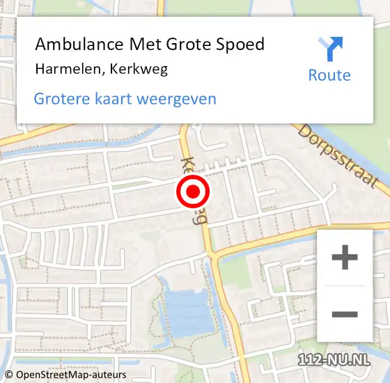 Locatie op kaart van de 112 melding: Ambulance Met Grote Spoed Naar Harmelen, Kerkweg op 17 juni 2018 03:09