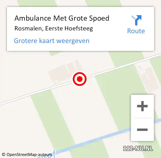 Locatie op kaart van de 112 melding: Ambulance Met Grote Spoed Naar Rosmalen, Eerste Hoefsteeg op 17 juni 2018 16:35