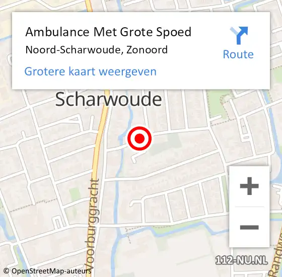 Locatie op kaart van de 112 melding: Ambulance Met Grote Spoed Naar Noord-Scharwoude, Zonoord op 17 juni 2018 19:38