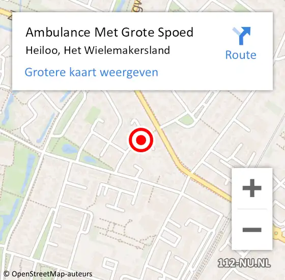 Locatie op kaart van de 112 melding: Ambulance Met Grote Spoed Naar Heiloo, Het Wielemakersland op 18 juni 2018 01:25