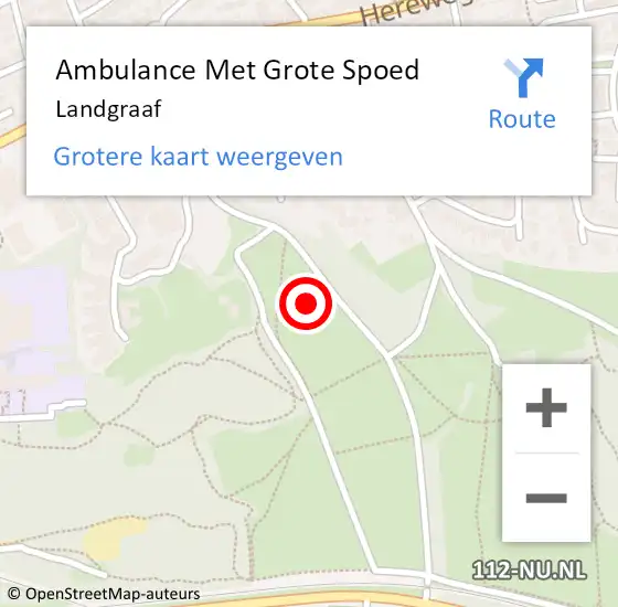 Locatie op kaart van de 112 melding: Ambulance Met Grote Spoed Naar Landgraaf op 18 juni 2018 04:16