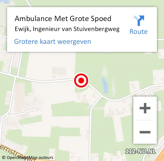 Locatie op kaart van de 112 melding: Ambulance Met Grote Spoed Naar Ewijk, Ingenieur van Stuivenbergweg op 18 juni 2018 09:36