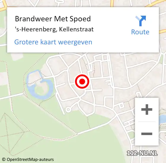 Locatie op kaart van de 112 melding: Brandweer Met Spoed Naar 's-Heerenberg, Kellenstraat op 18 juni 2018 11:17