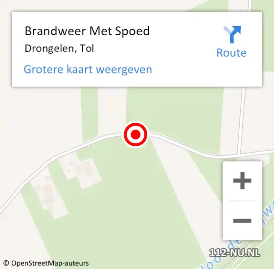 Locatie op kaart van de 112 melding: Brandweer Met Spoed Naar Drongelen, Tol op 18 juni 2018 16:58