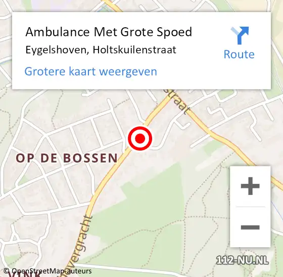 Locatie op kaart van de 112 melding: Ambulance Met Grote Spoed Naar Eygelshoven, Holtskuilenstraat op 28 februari 2014 08:06