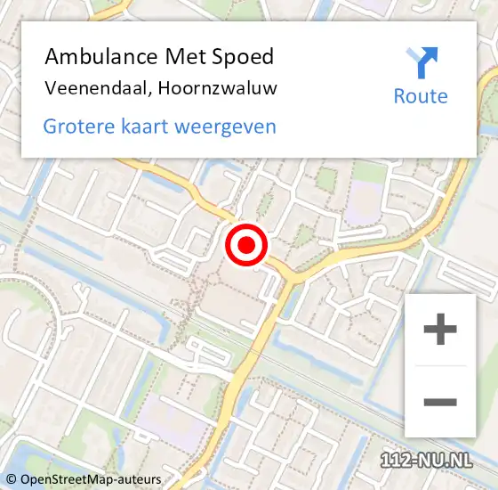 Locatie op kaart van de 112 melding: Ambulance Met Spoed Naar Veenendaal, Hoornzwaluw op 19 juni 2018 10:23