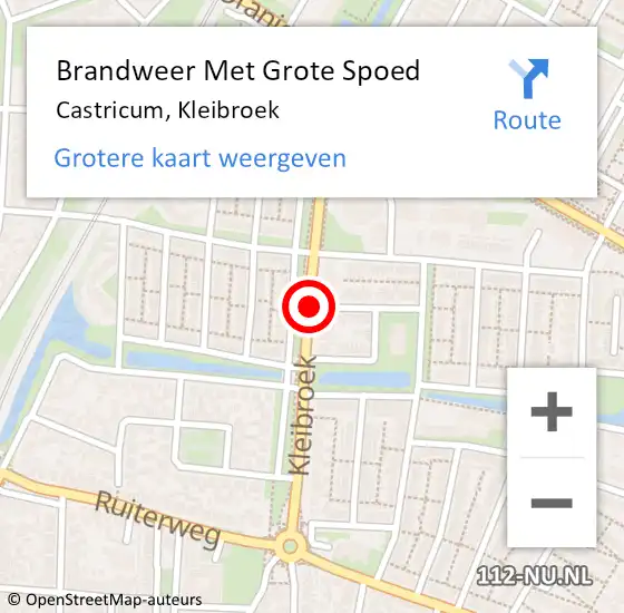 Locatie op kaart van de 112 melding: Brandweer Met Grote Spoed Naar Castricum, Kleibroek op 19 juni 2018 13:02