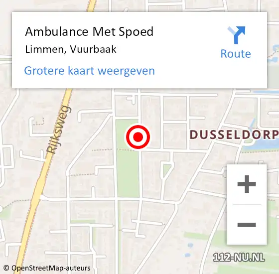 Locatie op kaart van de 112 melding: Ambulance Met Spoed Naar Limmen, Vuurbaak op 19 juni 2018 13:32