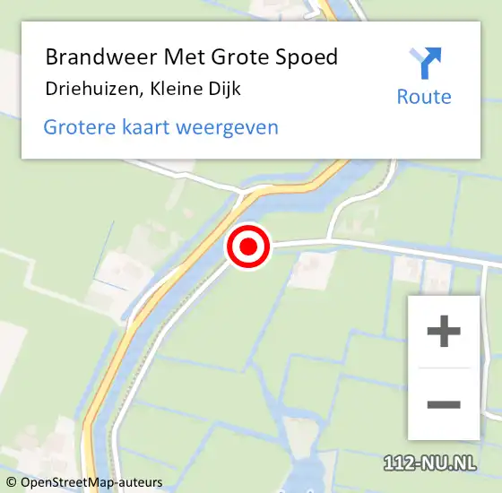 Locatie op kaart van de 112 melding: Brandweer Met Grote Spoed Naar Driehuizen, Kleine Dijk op 19 juni 2018 20:39