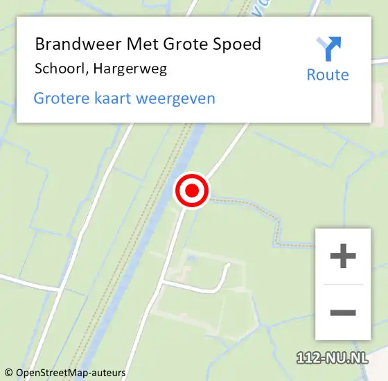 Locatie op kaart van de 112 melding: Brandweer Met Grote Spoed Naar Schoorl, Hargerweg op 20 juni 2018 07:44