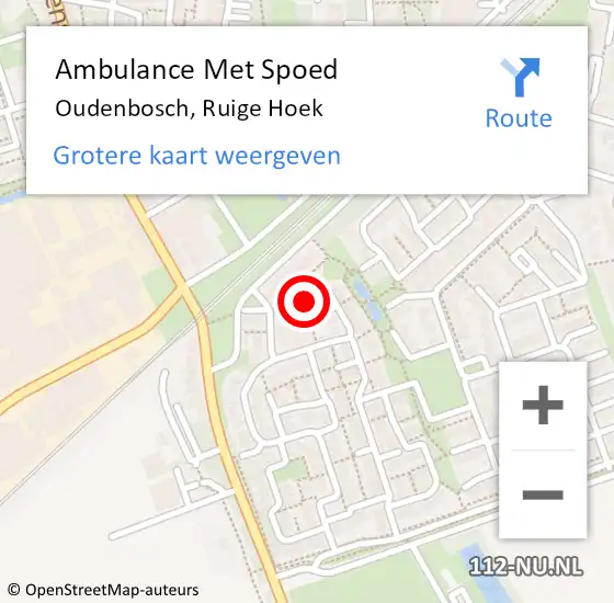 Locatie op kaart van de 112 melding: Ambulance Met Spoed Naar Oudenbosch, Ruige Hoek op 20 juni 2018 13:32