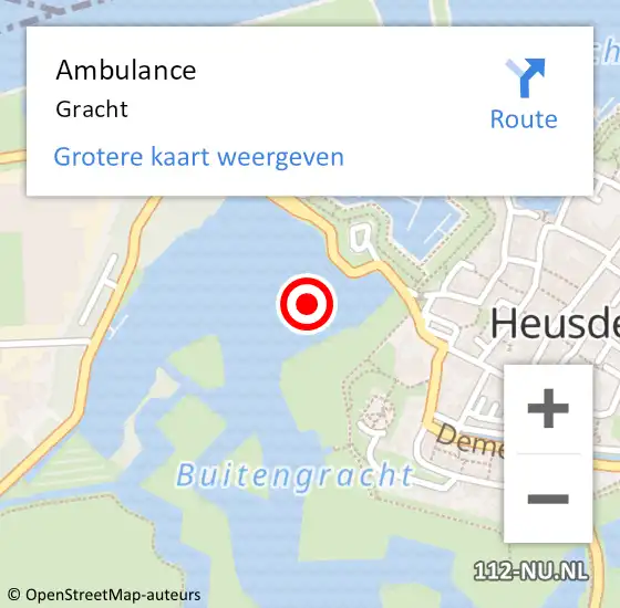 Locatie op kaart van de 112 melding: Ambulance Gracht op 20 juni 2018 14:34