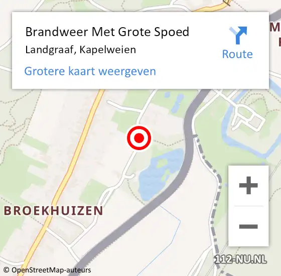 Locatie op kaart van de 112 melding: Brandweer Met Grote Spoed Naar Landgraaf, Kapelweien op 20 juni 2018 16:16