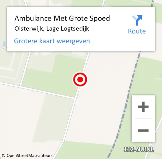 Locatie op kaart van de 112 melding: Ambulance Met Grote Spoed Naar Oisterwijk, Lage Logtsedijk op 20 juni 2018 20:22