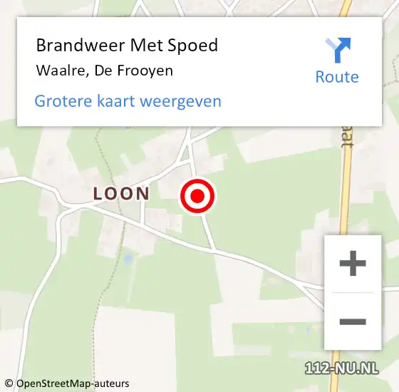 Locatie op kaart van de 112 melding: Brandweer Met Spoed Naar Waalre, De Frooyen op 20 juni 2018 21:53