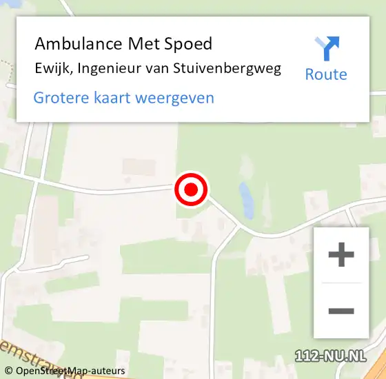 Locatie op kaart van de 112 melding: Ambulance Met Spoed Naar Ewijk, Ingenieur van Stuivenbergweg op 20 juni 2018 22:04