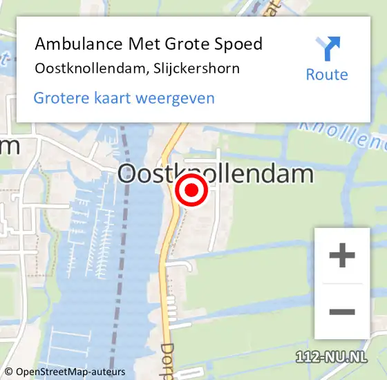 Locatie op kaart van de 112 melding: Ambulance Met Grote Spoed Naar Oostknollendam, Slijckershorn op 20 juni 2018 23:35