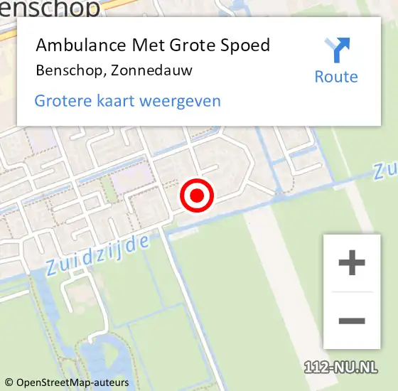 Locatie op kaart van de 112 melding: Ambulance Met Grote Spoed Naar Benschop, Zonnedauw op 21 juni 2018 01:28