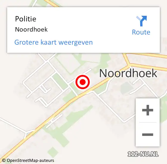 Locatie op kaart van de 112 melding: Politie Noordhoek op 21 juni 2018 08:05