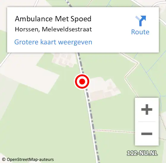 Locatie op kaart van de 112 melding: Ambulance Met Spoed Naar Horssen, Meleveldsestraat op 21 juni 2018 13:00