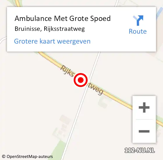 Locatie op kaart van de 112 melding: Ambulance Met Grote Spoed Naar Bruinisse, Rijksstraatweg op 21 juni 2018 16:23